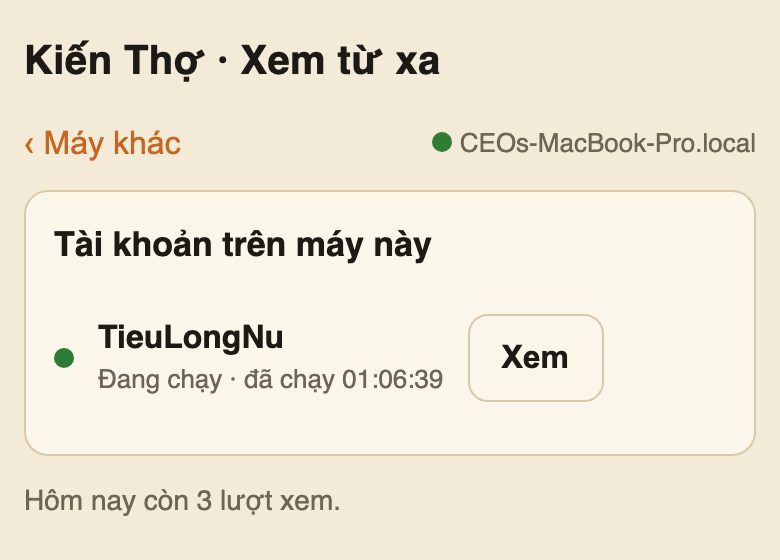 Danh sách nhân vật trên điện thoại